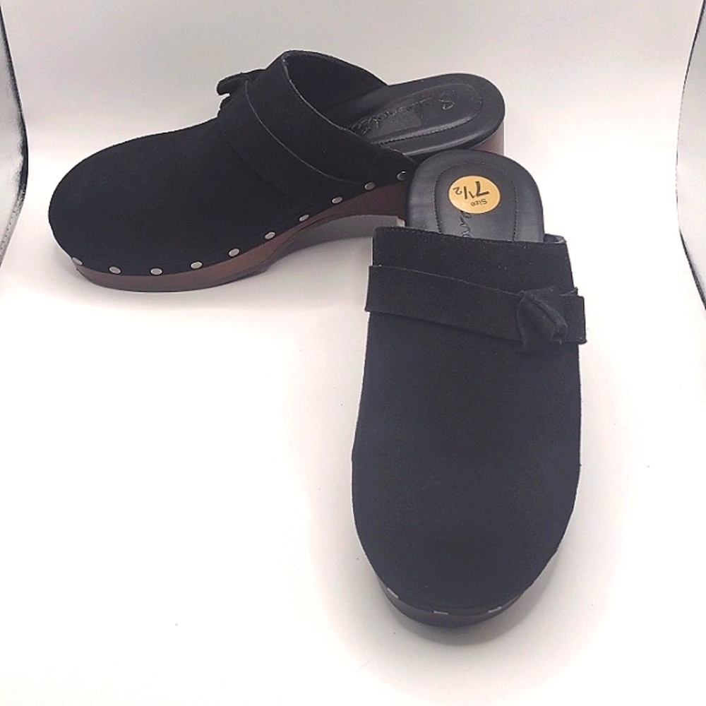 Splendid Women's Olive Suede Clogs
